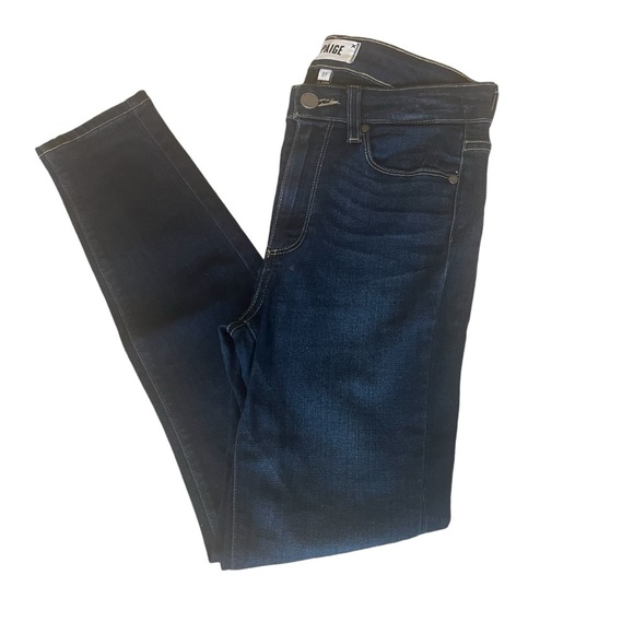 Paige Women’s Denim Hoxton Crop Stretch Dark Wash Jeans Size 27 - Picture 2 of 7